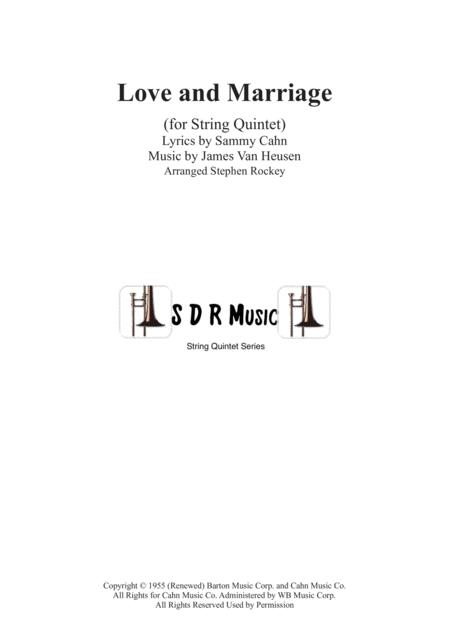 Love And Marriage For String Quintet Sheet Music