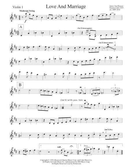 Love And Marriage String Quartet Sheet Music