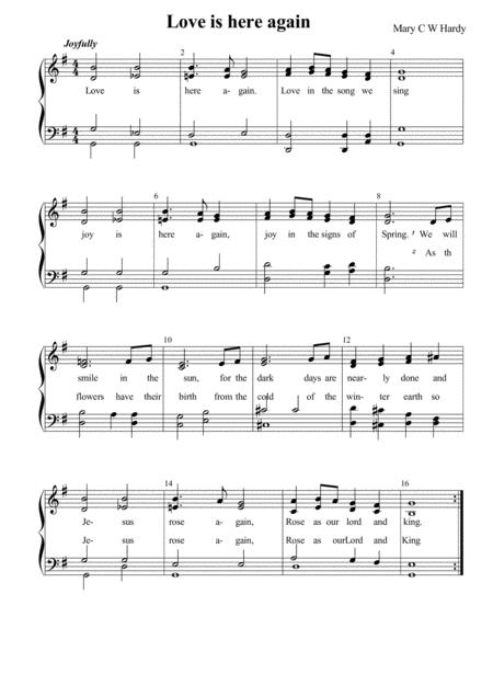 Free Sheet Music Love Is Here Again