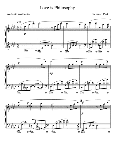 Love Is Philosophy Sheet Music