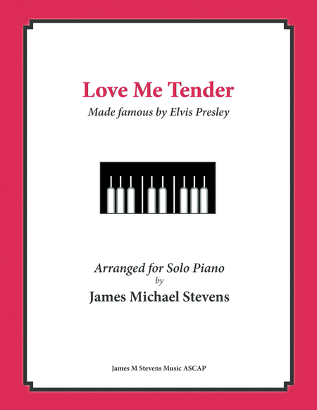 Love Me Tender By Elvis Presley Sheet Music