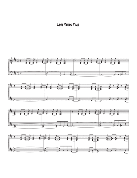 Love Takes Time Sheet Music