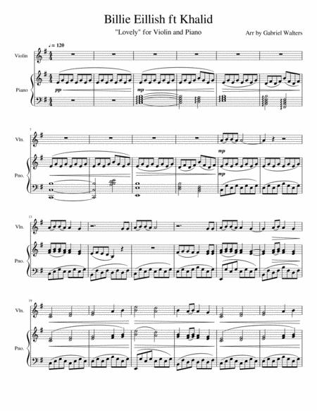 Free Sheet Music Lovely For Violin And Piano