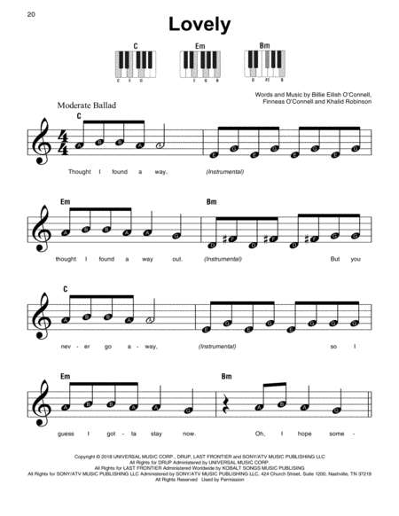 Lovely From 13 Reasons Why Sheet Music