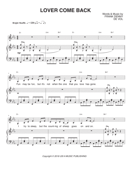 Lover Come Back Sheet Music