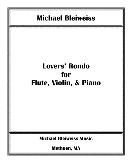 Lovers Rondo For Flute Violin And Piano Sheet Music