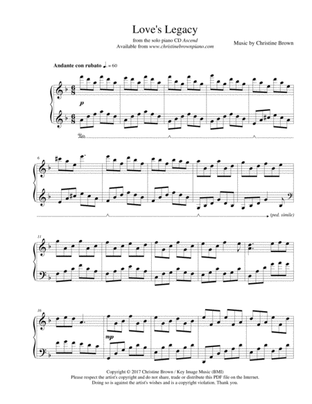 Free Sheet Music Loves Legacy