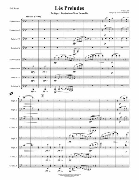 Free Sheet Music Ls Preludes For 8 Part Tuba Ensemble