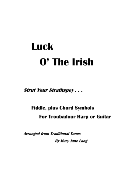 Free Sheet Music Luck O The Irish Strut Your Strathspey