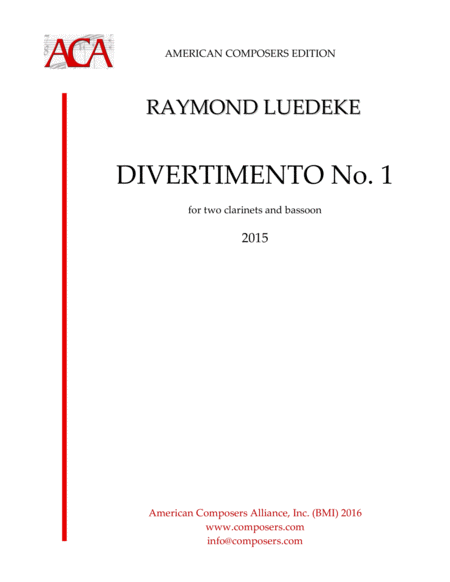 Luedeke Divertimento No 1 Sheet Music