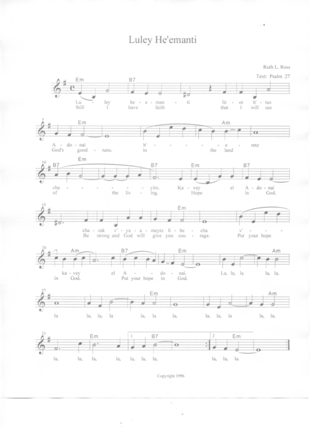 Free Sheet Music Luley He Emanti