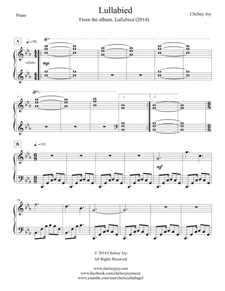 Free Sheet Music Lullabied