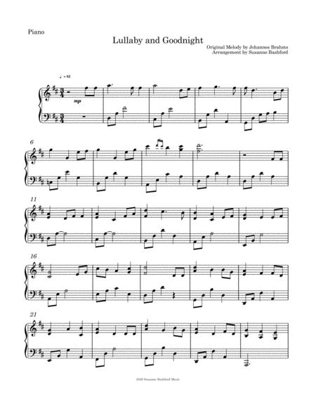 Free Sheet Music Lullaby And Goodnight