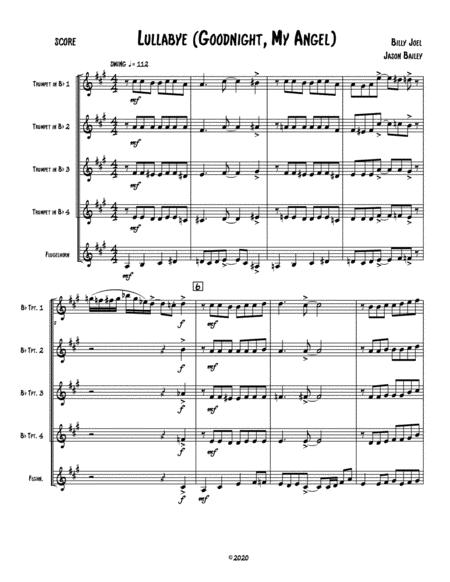 Lullabye Goodnight My Angel Swing For Trumpet Ensemble Sheet Music