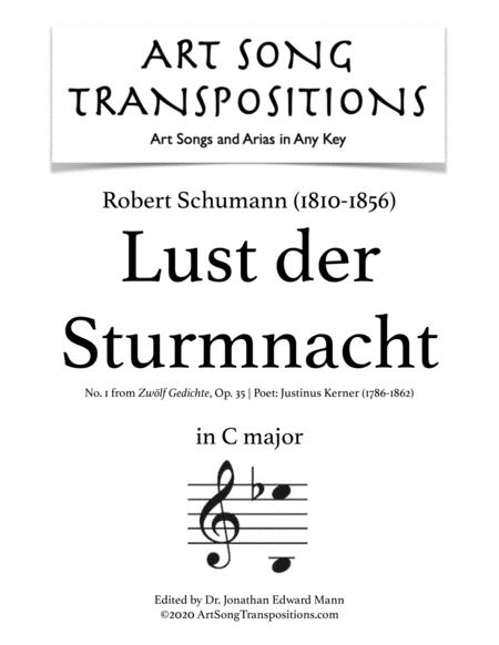 Lust Der Sturmnacht Op 35 No 1 Transposed To C Major Sheet Music