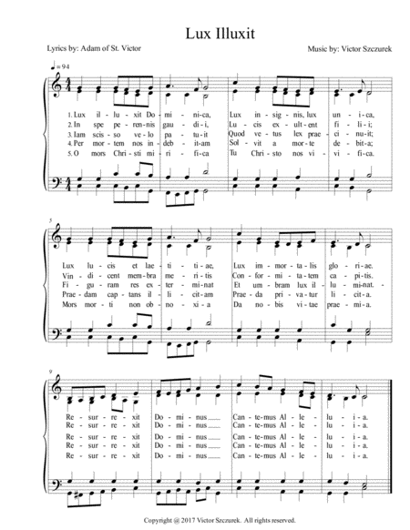 Free Sheet Music Lux Illuxit