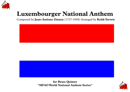 Free Sheet Music Luxembourger National Anthem For Brass Quintet