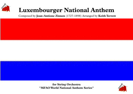 Free Sheet Music Luxembourger National Anthem For String Orchestra Mfao World National Anthem Series