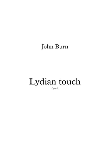 Lydian Touch Opus 2 Sheet Music