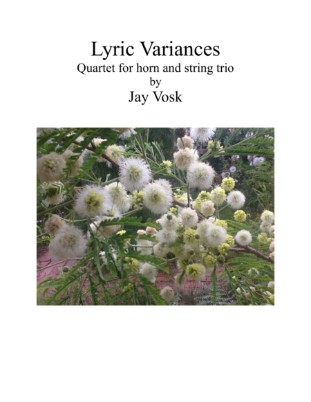 Lyric Variances For Horn Ans String Trio Sheet Music