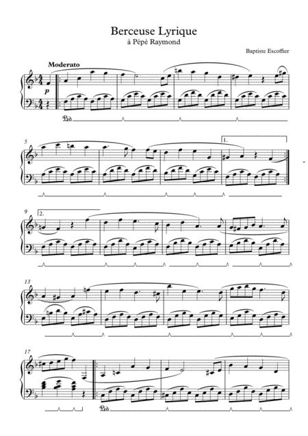 Lyrical Lullaby Sheet Music