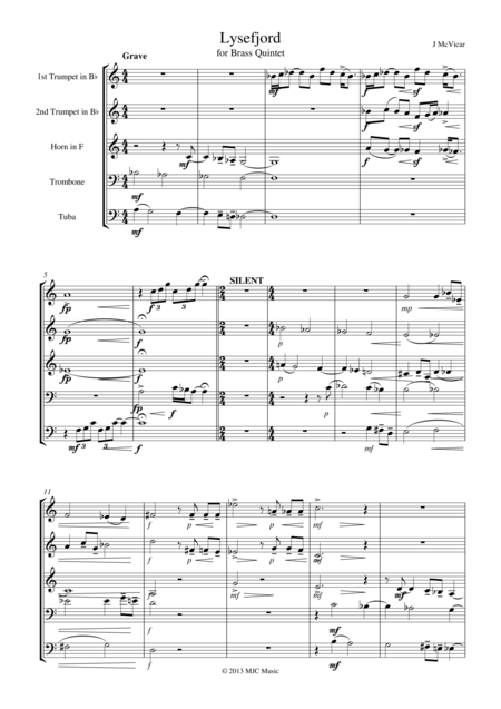 Lysefjord Sheet Music