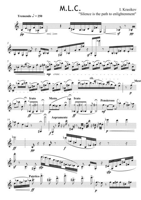 Free Sheet Music M L C For Clarinet Solo