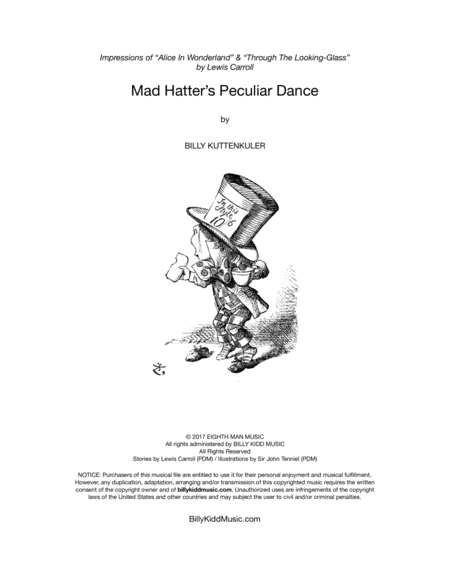 Free Sheet Music Mad Hatters Peculiar Dance