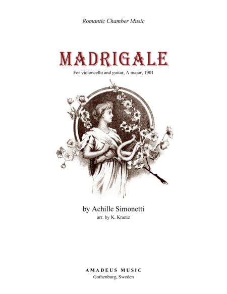 Free Sheet Music Madrigale For Cello And Guitar A Major Chords