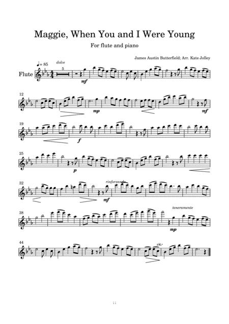 Maggie When You And I Were Young Sheet Music