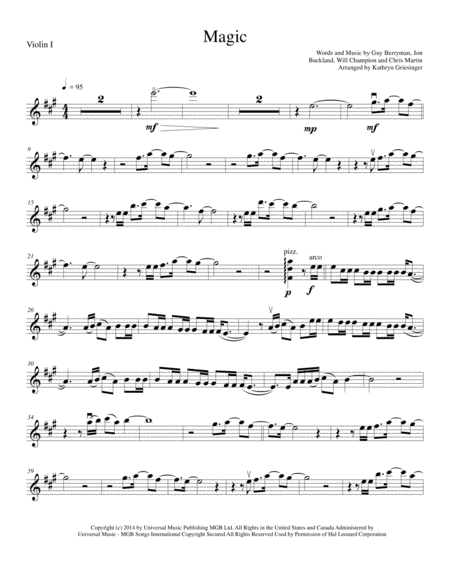 Magic String Quartet Sheet Music