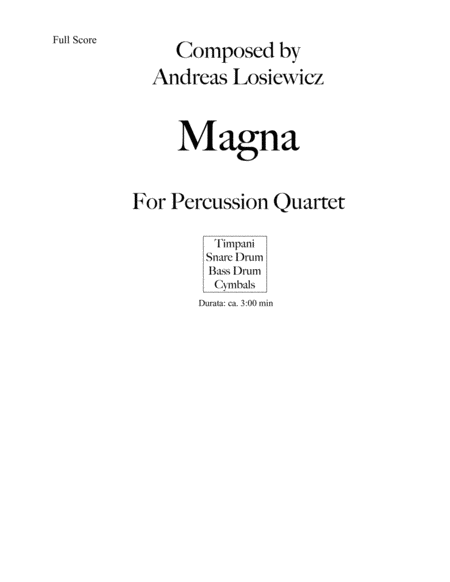 Free Sheet Music Magna