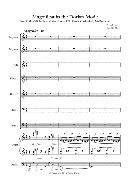 Free Sheet Music Magnificat In Dorian Mode Op 30 No 1