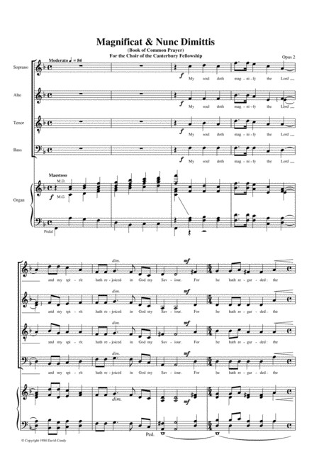 Magnificat Op 2 No 1 Sheet Music