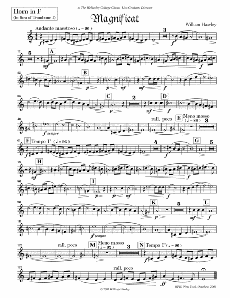 Magnificat Set Of Brass Parts Ssaa Version Sheet Music