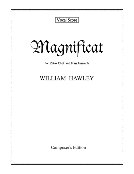 Free Sheet Music Magnificat Vocal Score Ssaa And Piano