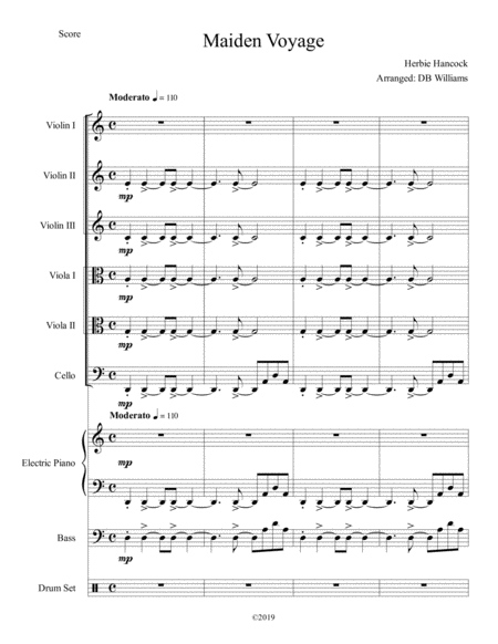 Free Sheet Music Maiden Voyage String Sextet
