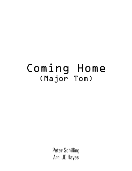 Major Tom Coming Home Full Score Sheet Music