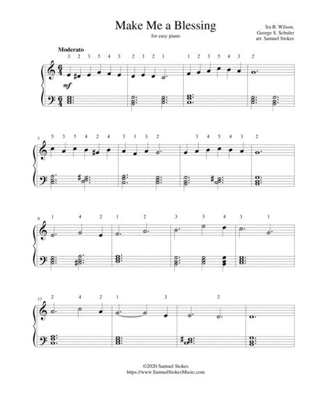 Make Me A Blessing For Easy Piano Sheet Music