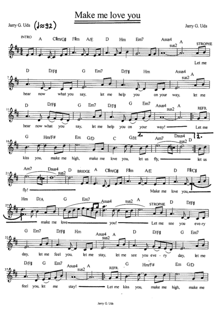 Make Me Love You Sheet Music