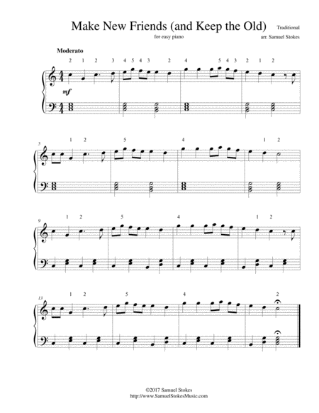 Make New Friends And Keep The Old For Easy Piano Sheet Music