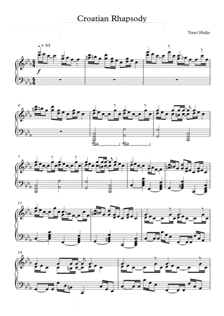 Free Sheet Music Maksim Mrvica Croatian Rhapsody