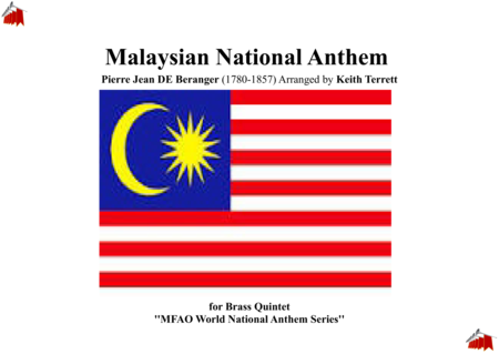 Free Sheet Music Malaysian National Anthem For Brass Quintet