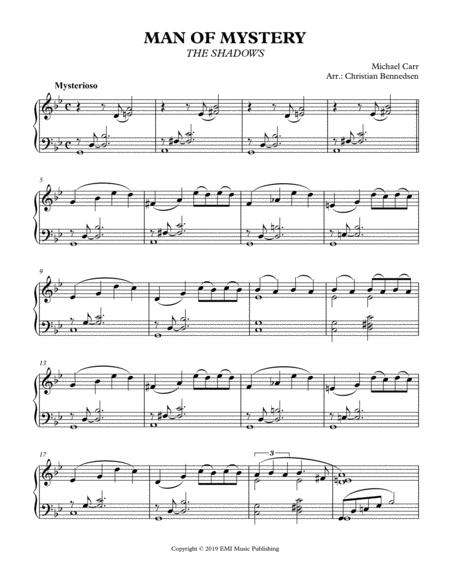 Free Sheet Music Man Of Mystery