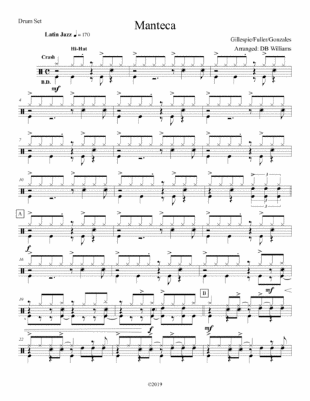 Manteca Strings Drum Set Sheet Music