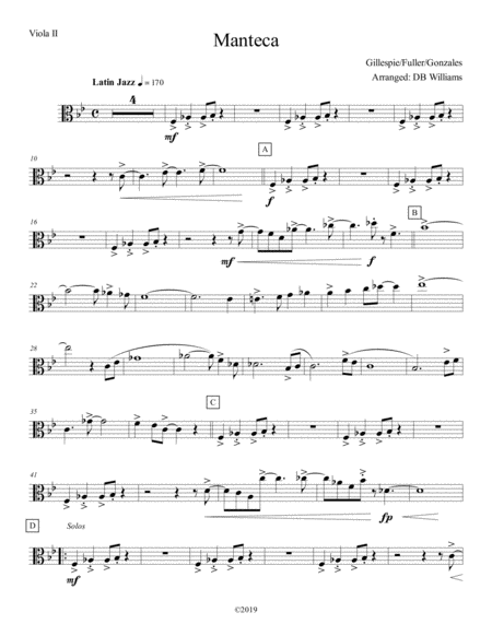 Free Sheet Music Manteca Viola 2