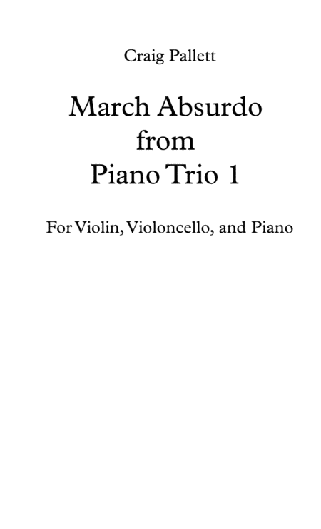 Free Sheet Music March Absurdo For Piano Trio Score Parts