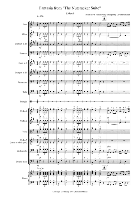 Free Sheet Music March Fantasia From Nutcracker For School Orchestra