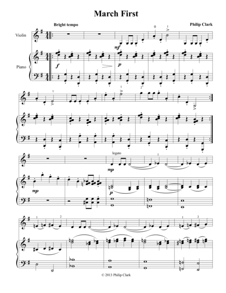 Free Sheet Music March First And The Ash Grove Two Pieces For Beginning Violin With Piano Accompaniment