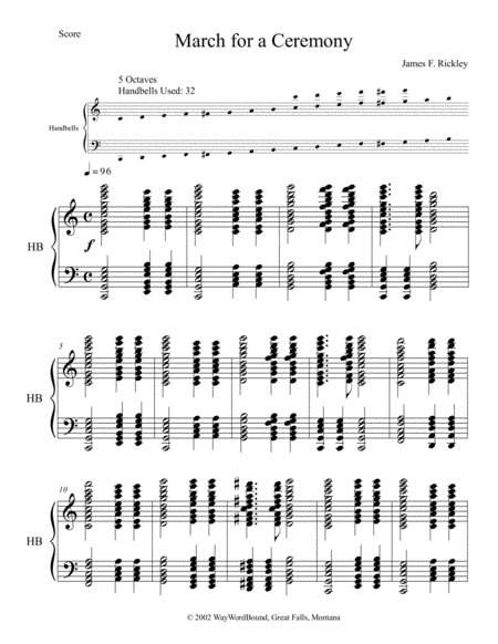 Free Sheet Music March For A Ceremony